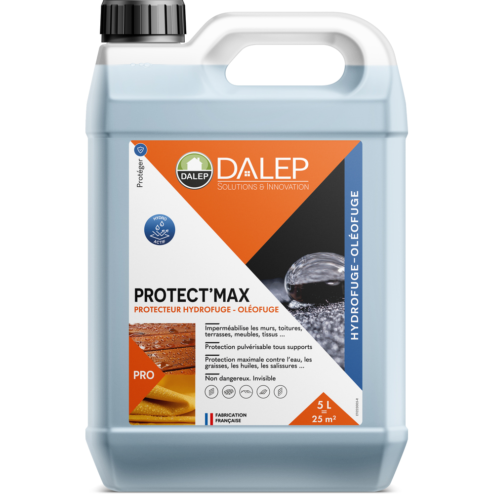 Protecteur PROTECT'MAX Hydrofuge / Oléofuge - Bidon 5 L DALEP - 1.02.0020.03