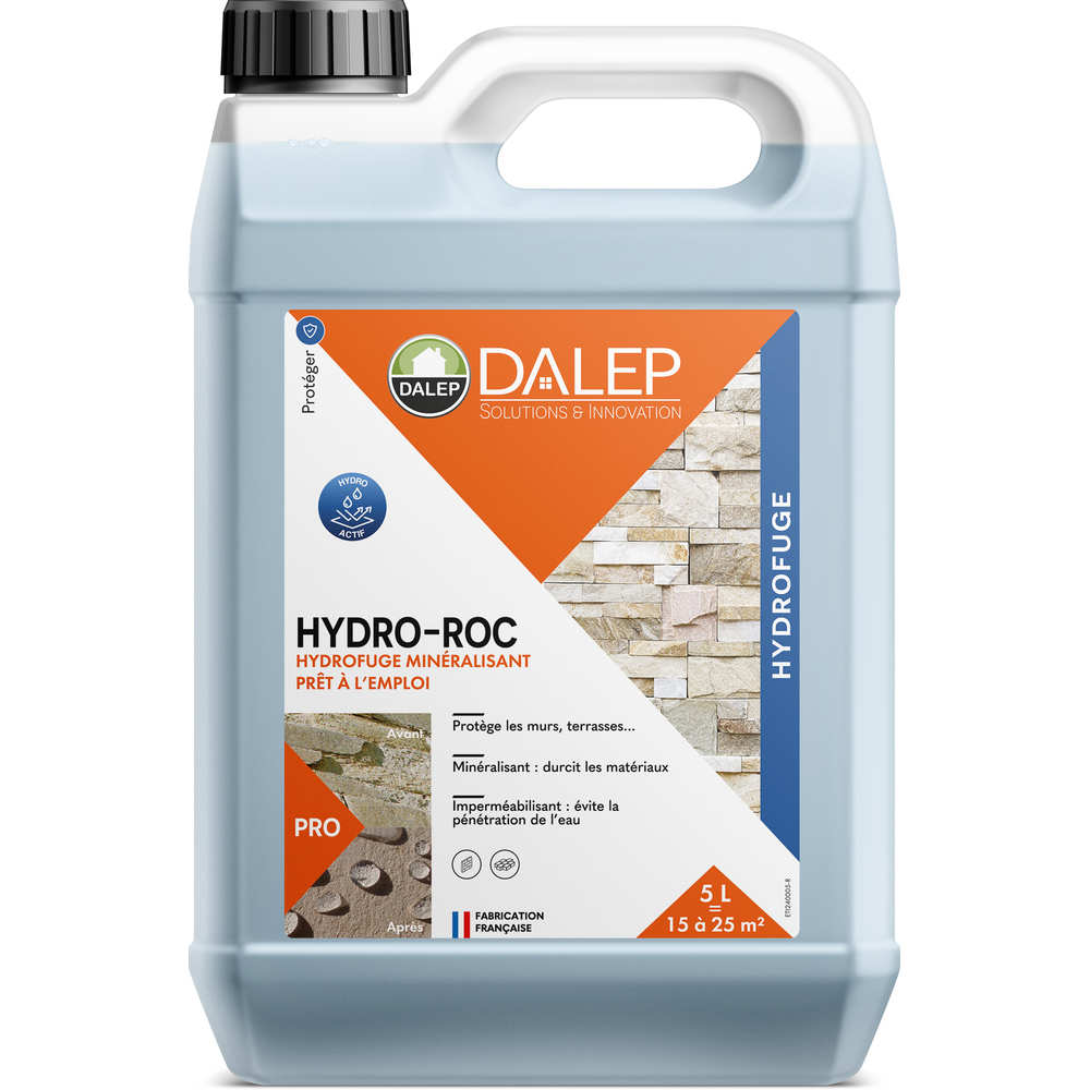 Hydrofuge HYDRO-ROC Minéralisant Prêt à l'Emploi - Bidon 5 L DALEP - 1.02.0022.03