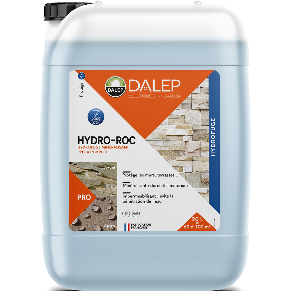 Hydrofuge Minéralisant HYDRO-ROC Prêt à l'Emploi - Bidon 20 L DALEP - 1.02.0022.06