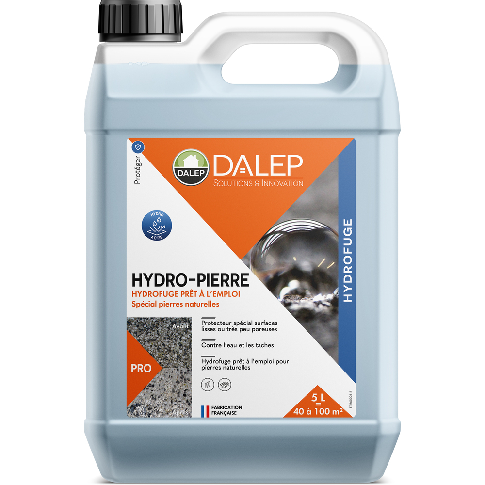 Hydrofuge HYDRO-PIERRE Prêt à l'Emploi - Bidon 5 L DALEP - 1.02.0030.03