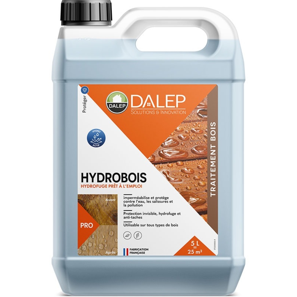 HYDROBOIS Hydrofuge Prêt à l'Emploi - Bidon 5L - DALEP - 1.03.0035.03