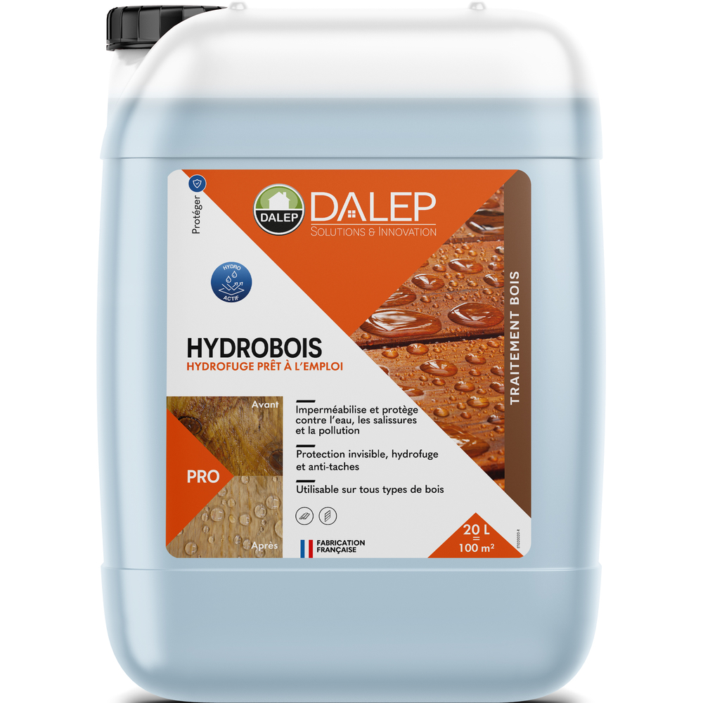 Hydrofuge HYDROBOIS Prêt à l'Emploi - Bidon 20 L DALEP - 1.03.0035.06