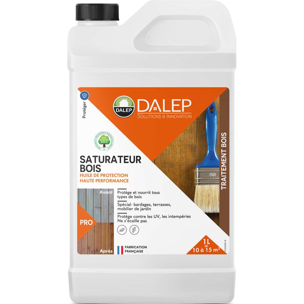 Huile de Protection SATURATEUR BOIS Haute Performance - Bidon 1 L DALEP - 1.03.0036.01