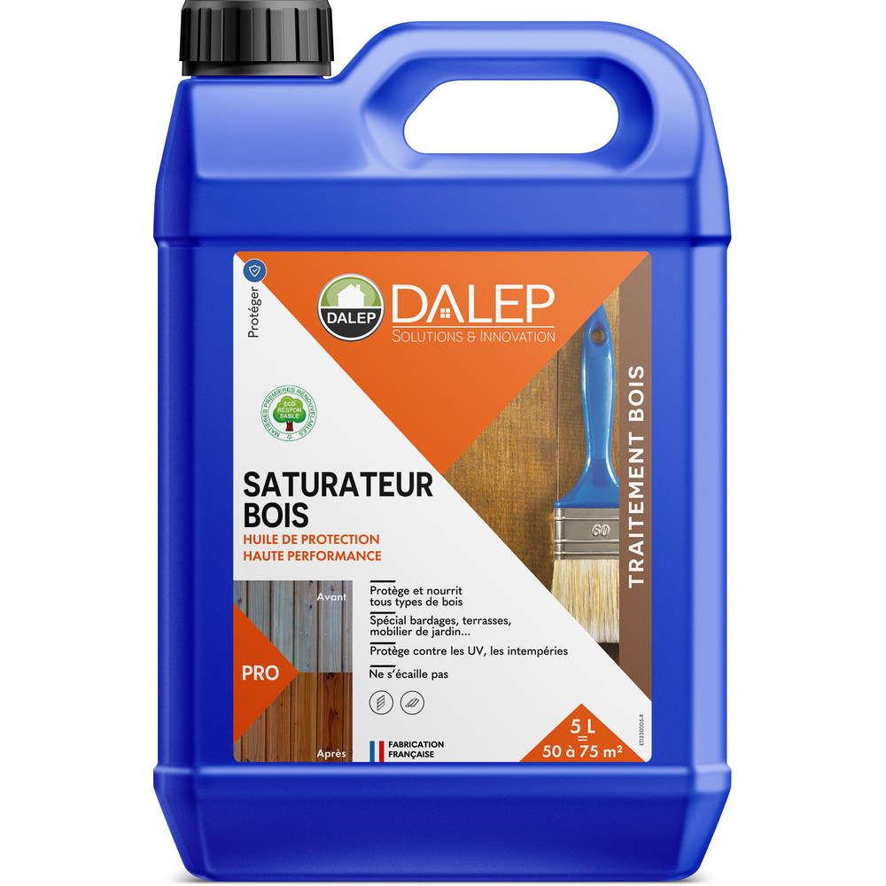 Huile de Protection SATURATEUR BOIS Haute Performance - Bidon 5 L DALEP - 1.03.0036.03