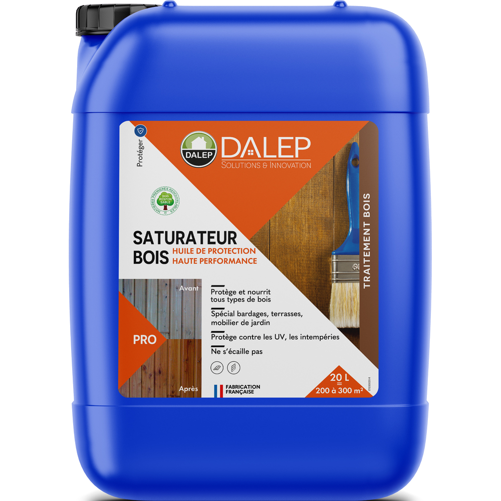 Huile de Protection SATURATEUR BOIS Haute Performance - Bidon 20 L DALEP - 1.03.0036.06