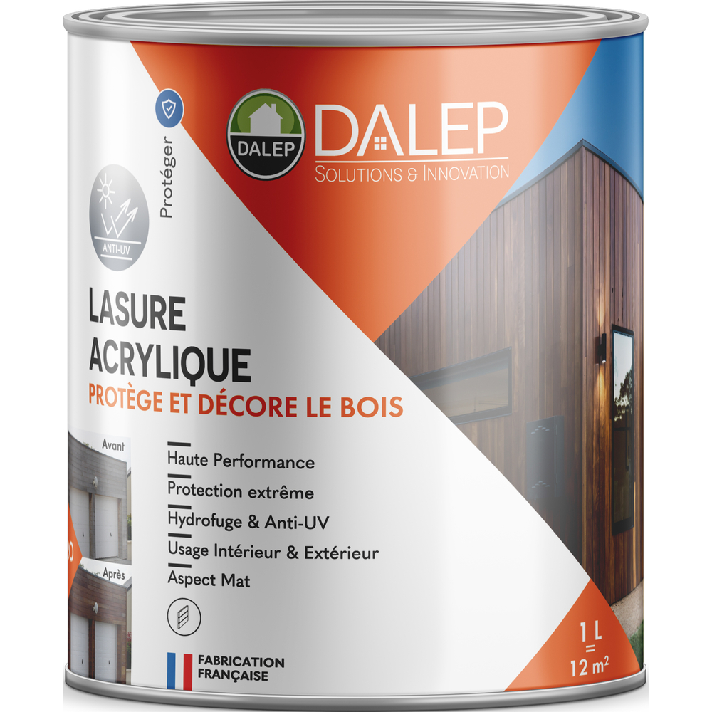 Protection Extrême LASURE ACRYLIQUE CHÊNE FONCÉ - Pot 1 L DALEP - 1.03.0040.01