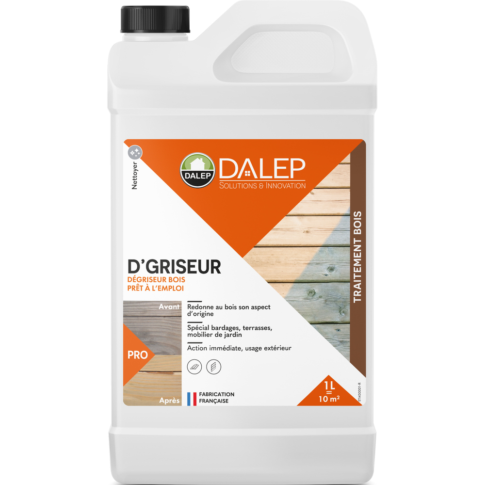 Dégriseur D'GRISEUR Bois Prêt à l'Emploi - Bidon 1 L DALEP - 1.03.0051.01