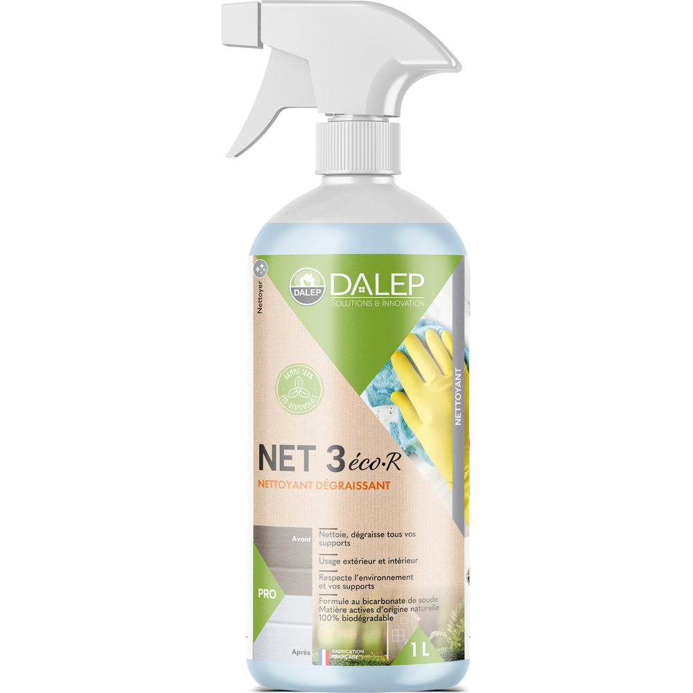 Nettoyant NET 3 éco·R Dégraissant - Pulvérisateur 1L DALEP - 1.04.0045.01