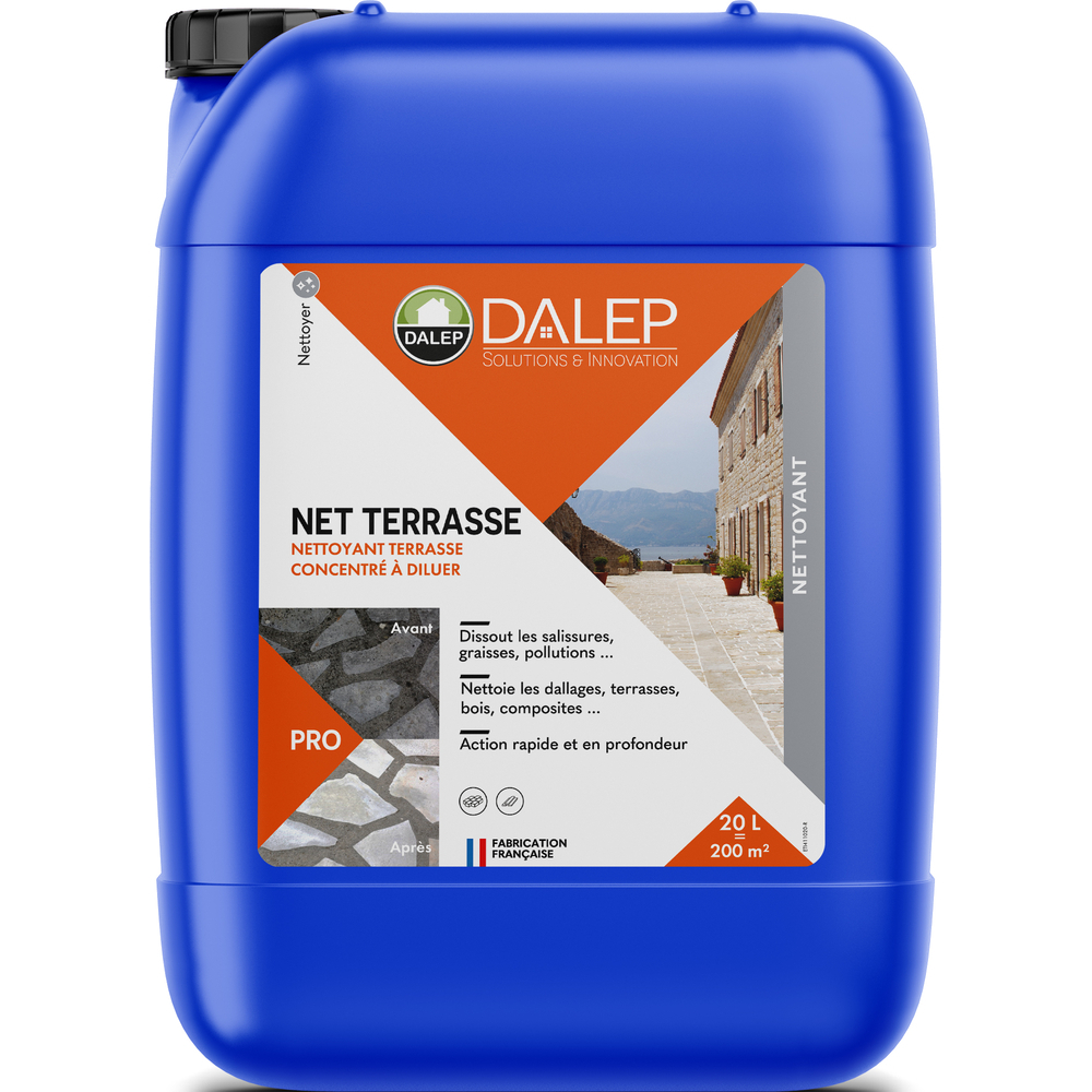 Nettoyant Terrasses Concentré NET TERRASSE - Bidon 20 L DALEP - 1.04.0047.06