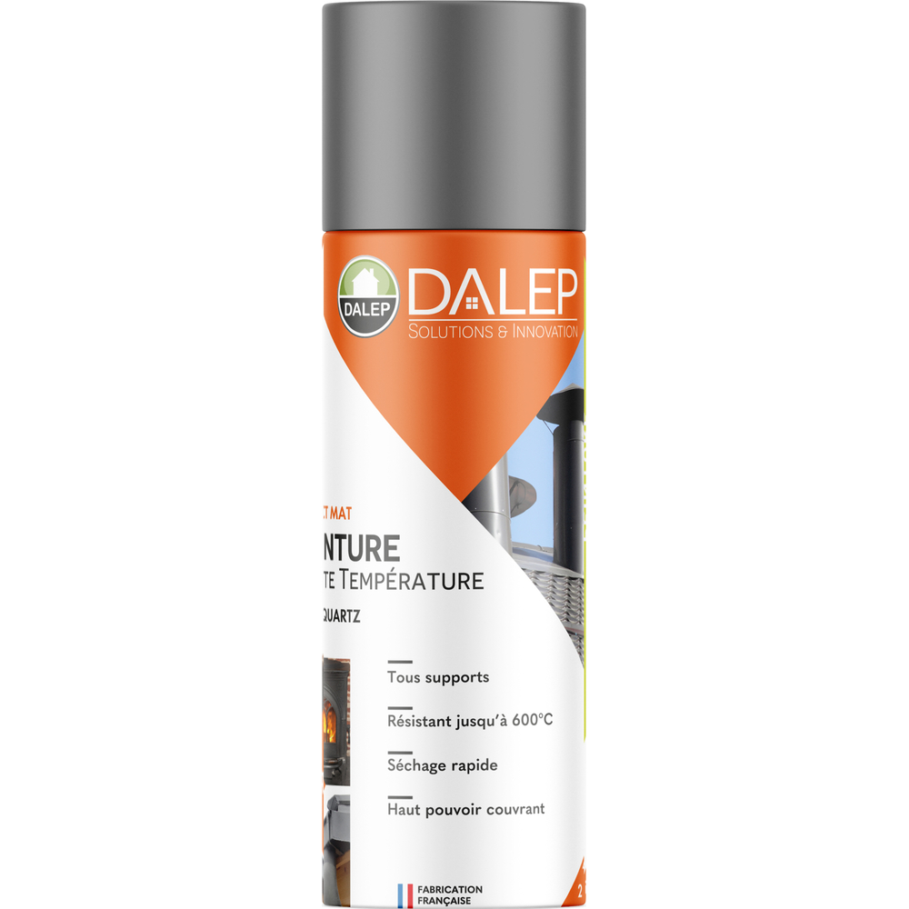 PEINTURE HAUTE TEMPÉRATURE Gris Quartz - Aérosol 400 mL DALEP - 1.06.0056.13