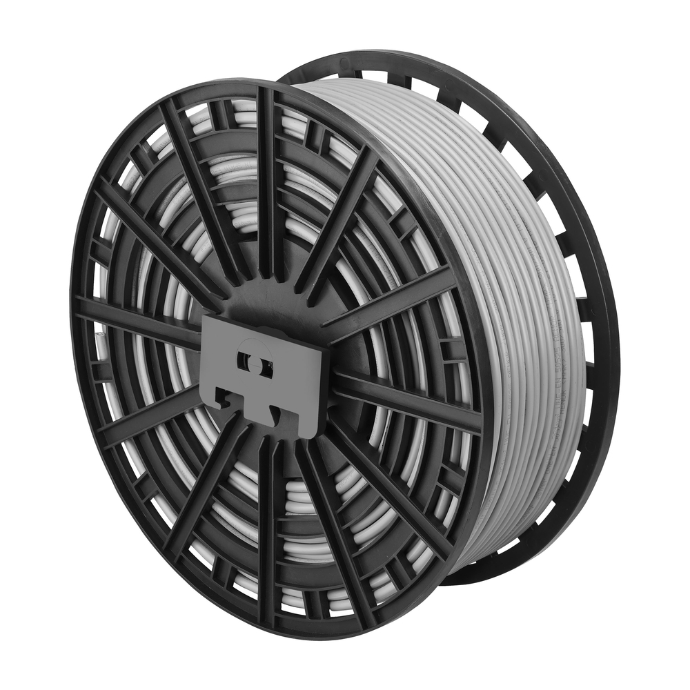 CABLE RJ45 U/UTP CATEGORIE 5E 4 PAIRES GRIS 1/2 TOURET DE 150 M - DEBFLEX - 193922