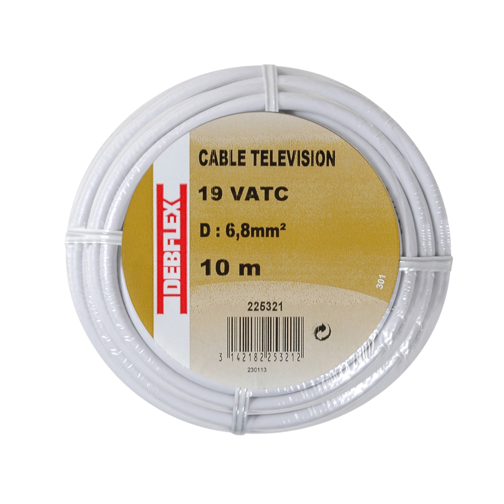 BOBINOT TV 17 VATC 10M BLANC - DEBFLEX - 225321