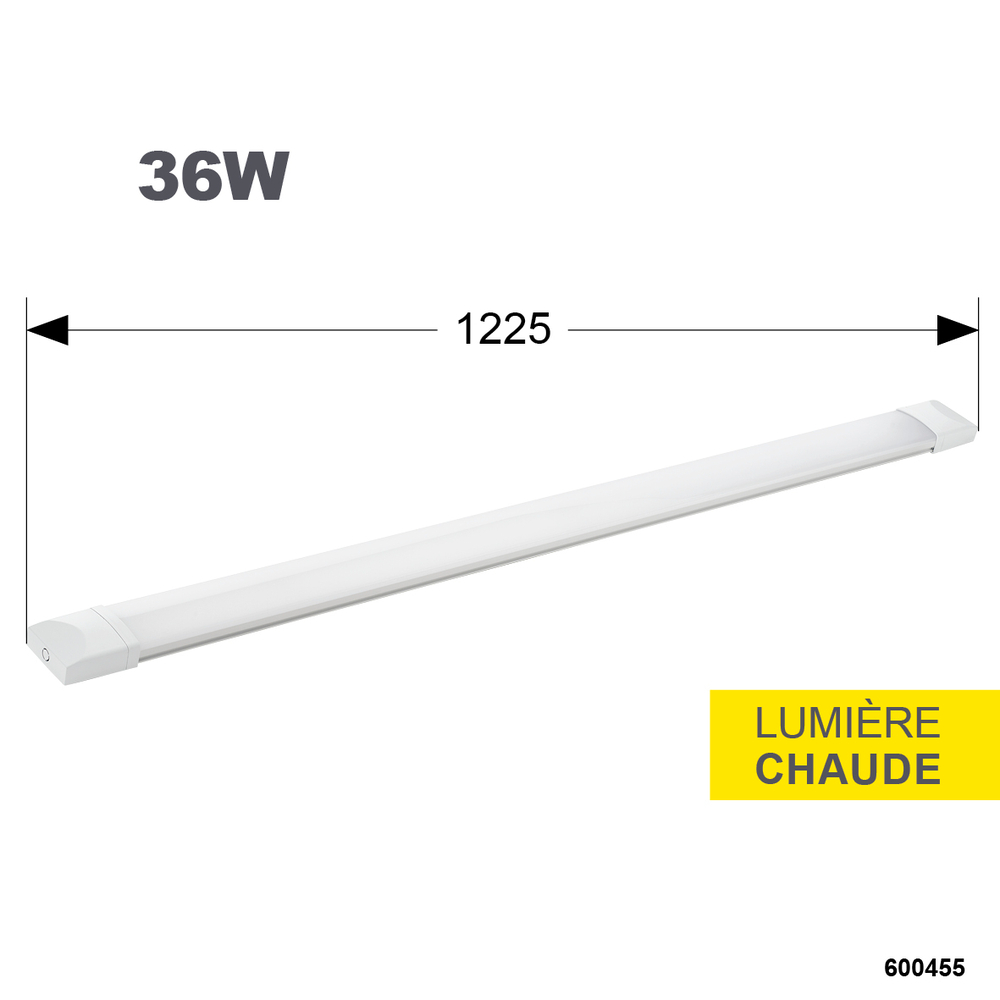 REGLETTE SLIM LED IP65 1200MM SMD 36W 3000K 2800LM - DEBFLEX - 600455