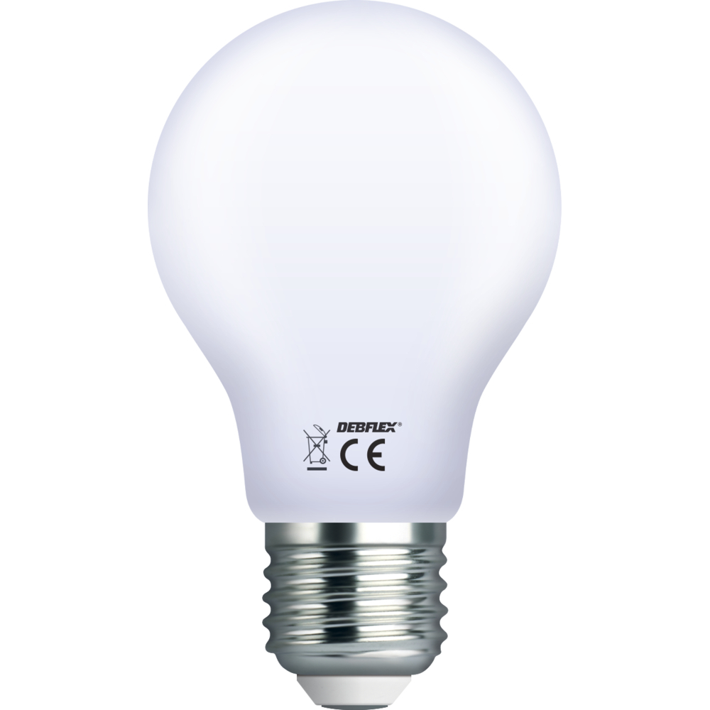 AMPOULE A60 FILAMENT VERRE BLANC E27 7W 2700K 810LM - DEBFLEX - 600485