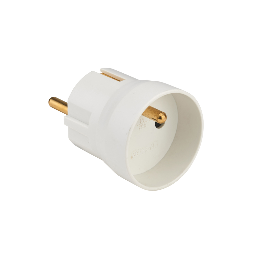 ADAPTATEUR ENTREE FRANCE SORTIE ALLEMAGNE 2P+T 10/16A BLANC - DEBFLEX - 701100