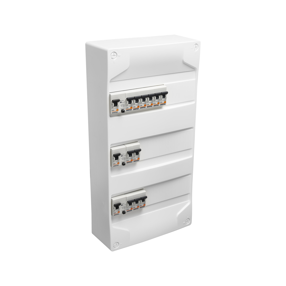 COFFRET EQUIPE 3R 3XID 40A TYPE A,  40A TYPE AC,  63A TYPE AC, 11XDISJ 3X10A, 4X16A, 3X20A, 1X32A - DEBFLEX - 707649