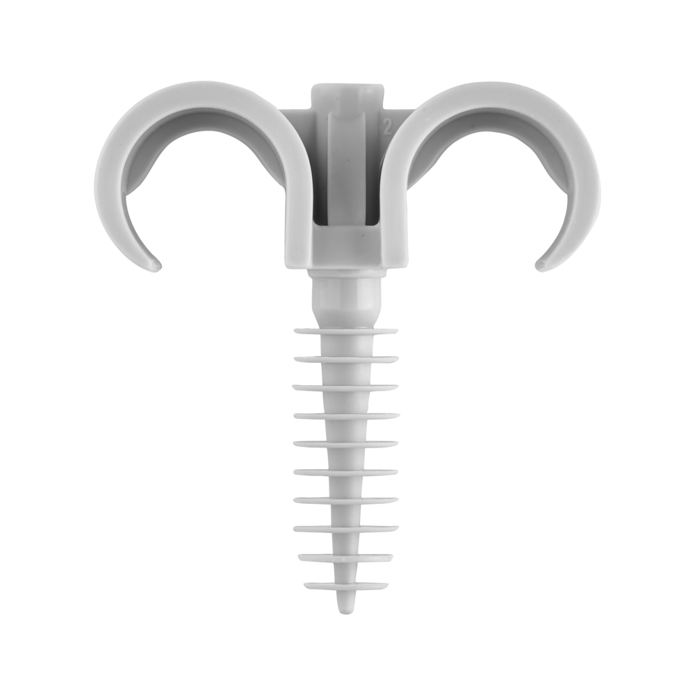 CLIPS PARAPLUIE DOUBLE Ø 16 A 20 MM GRIS SACHET DE 10 - DEBFLEX - 709931