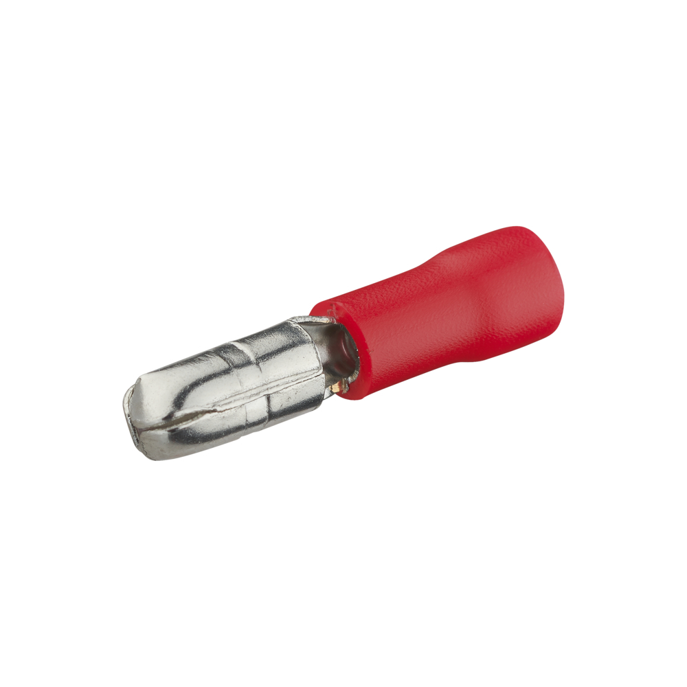 DOUILLE CYLINDRIQUE MALE PRE-ISOLE ROUGE SACHET DE 10 - DEBFLEX - 711080