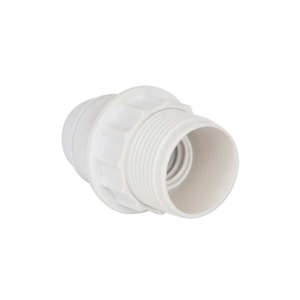 DOUILLE E14 1/2 FILETEE PLASTIQUE BLANC - DEBFLEX - 712200
