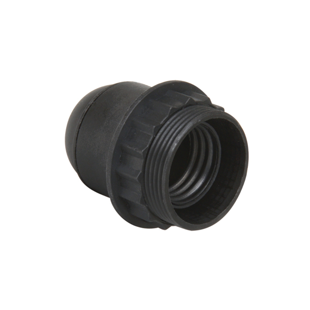 DOUILLE E27 1/2 FILETEE PLASTIQUE NOIR - DEBFLEX - 712700