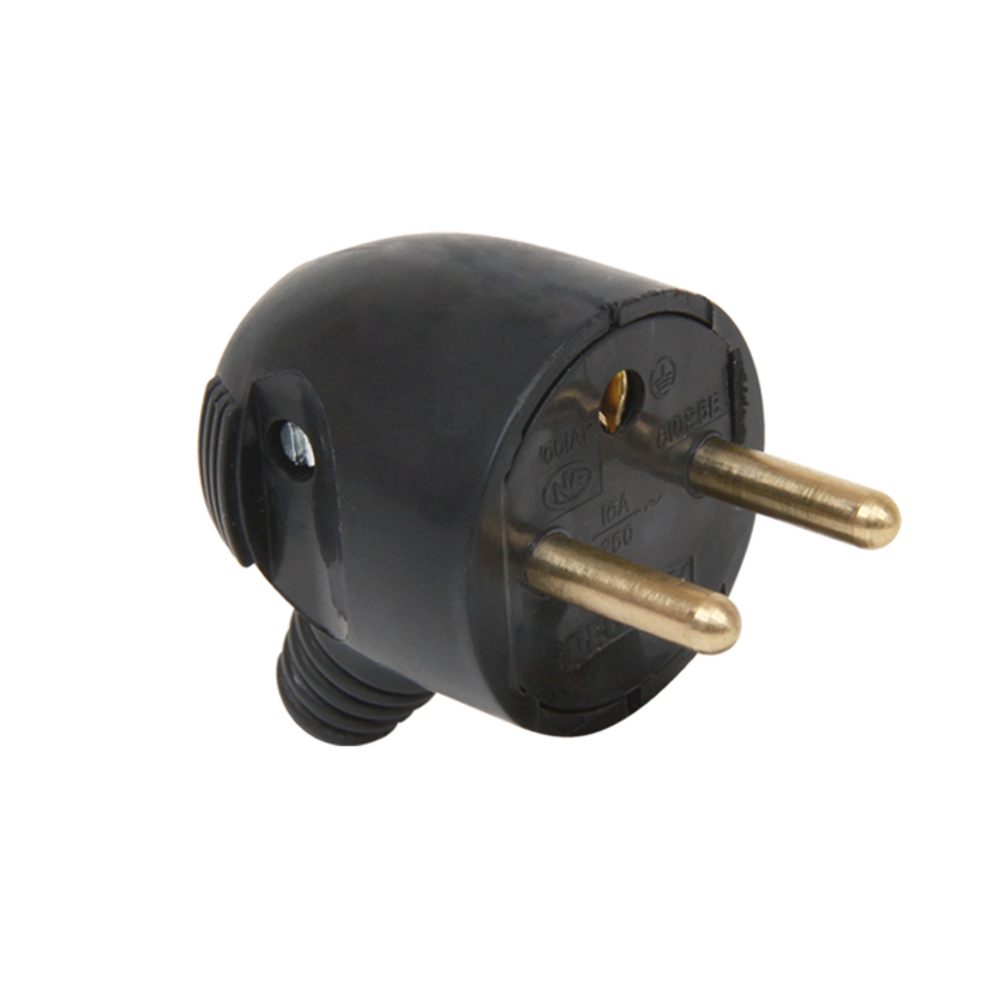 FICHE MALE 2P+T 16A LATERAL PORTEFEUILLE NOIR - DEBFLEX - 713350