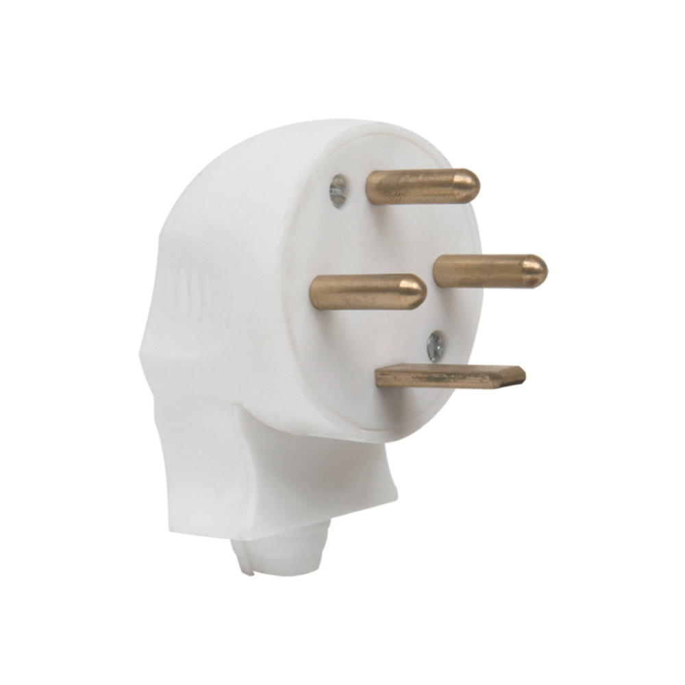 FICHE MALE 3P+T 20A LATERALE BLANC - DEBFLEX - 713410