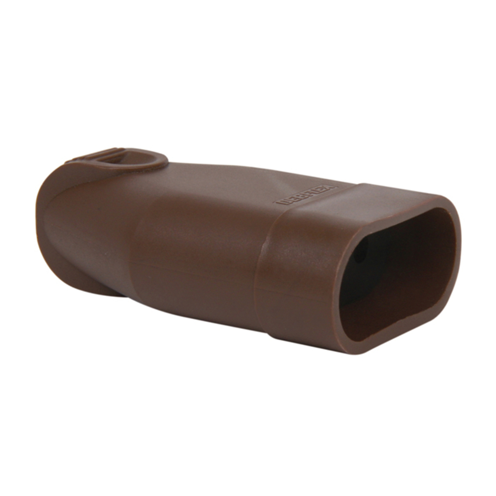 FICHE FEMELLE 2P 6A DROITE A COIFFE MARRON - DEBFLEX - 713460