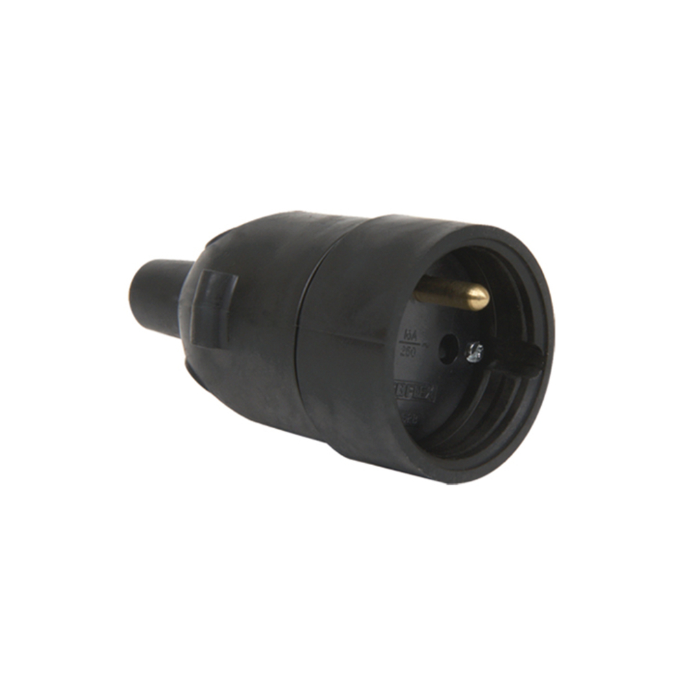 FICHE FEMELLE ETANCHE 2P+T 16A DROITE NOIR - DEBFLEX - 713590