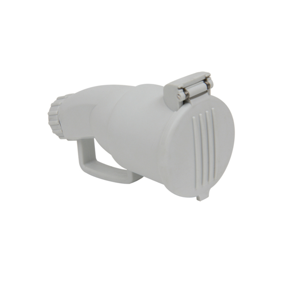 FICHE FEMELLE AVEC VOLET 2P+T 16A GRIS - DEBFLEX - 713790