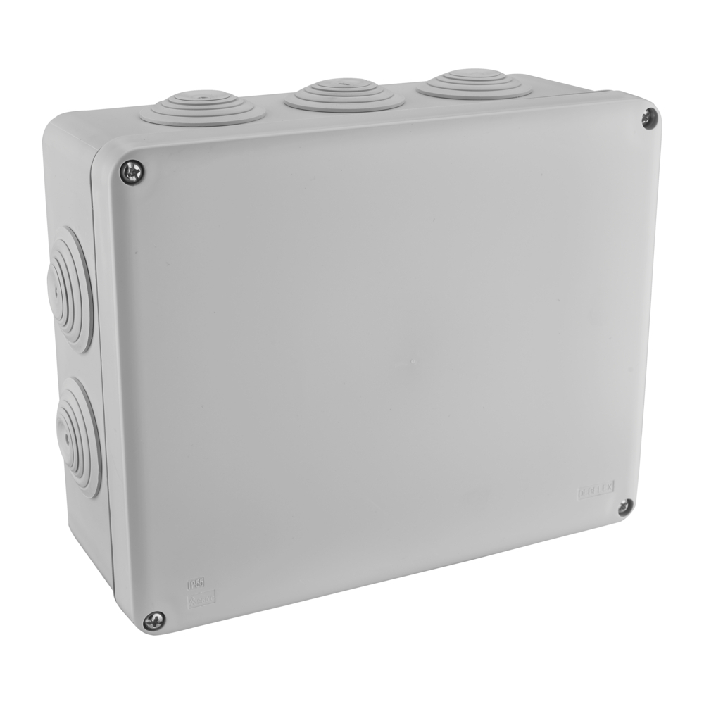 BOITE DE DERIVATION ETANCHE IP55 220X170/P90 GRIS - DEBFLEX - 718070