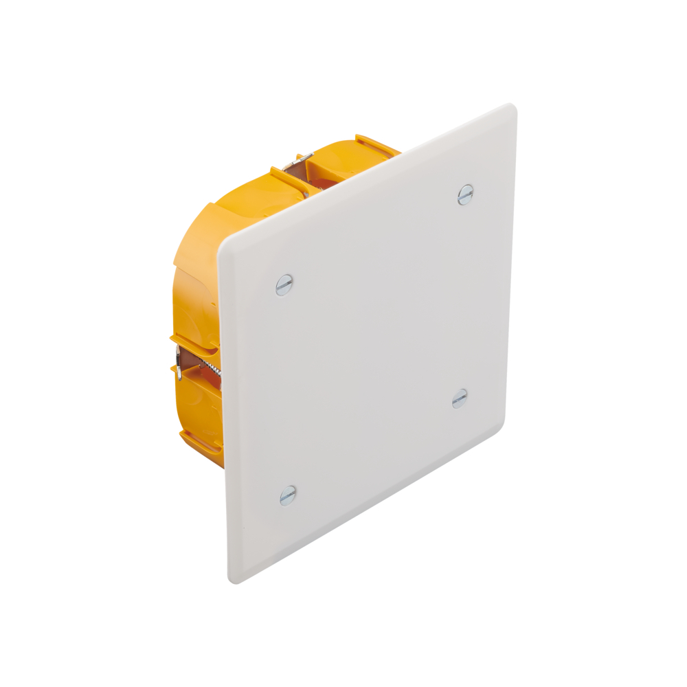 BOITE DE DERIVATION ENCASTREE CLOISON SECHE AVEC COUVERCLE 100X100/P40 - DEBFLEX - 718600