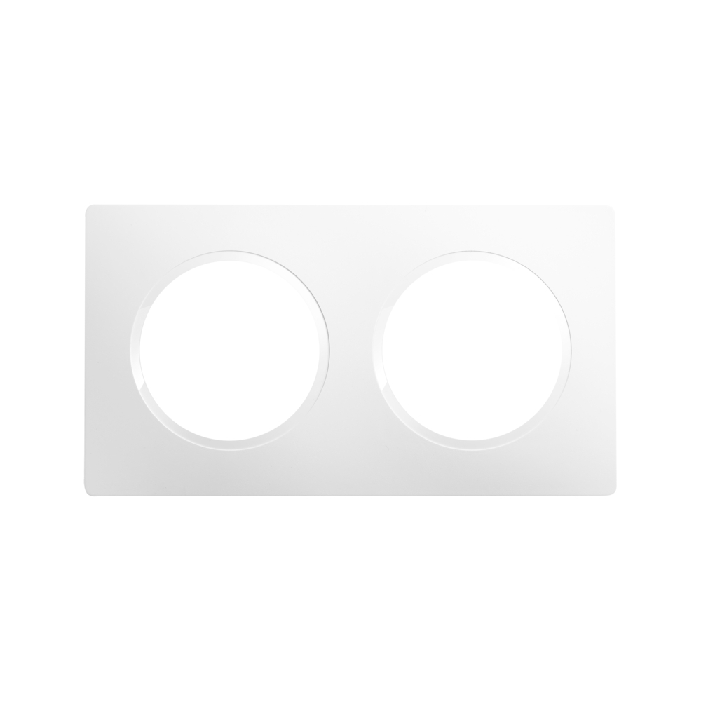 CASUAL EVO PLAQUE DE FINITION 2 POSTES BLANC PUR - DEBFLEX - 749628