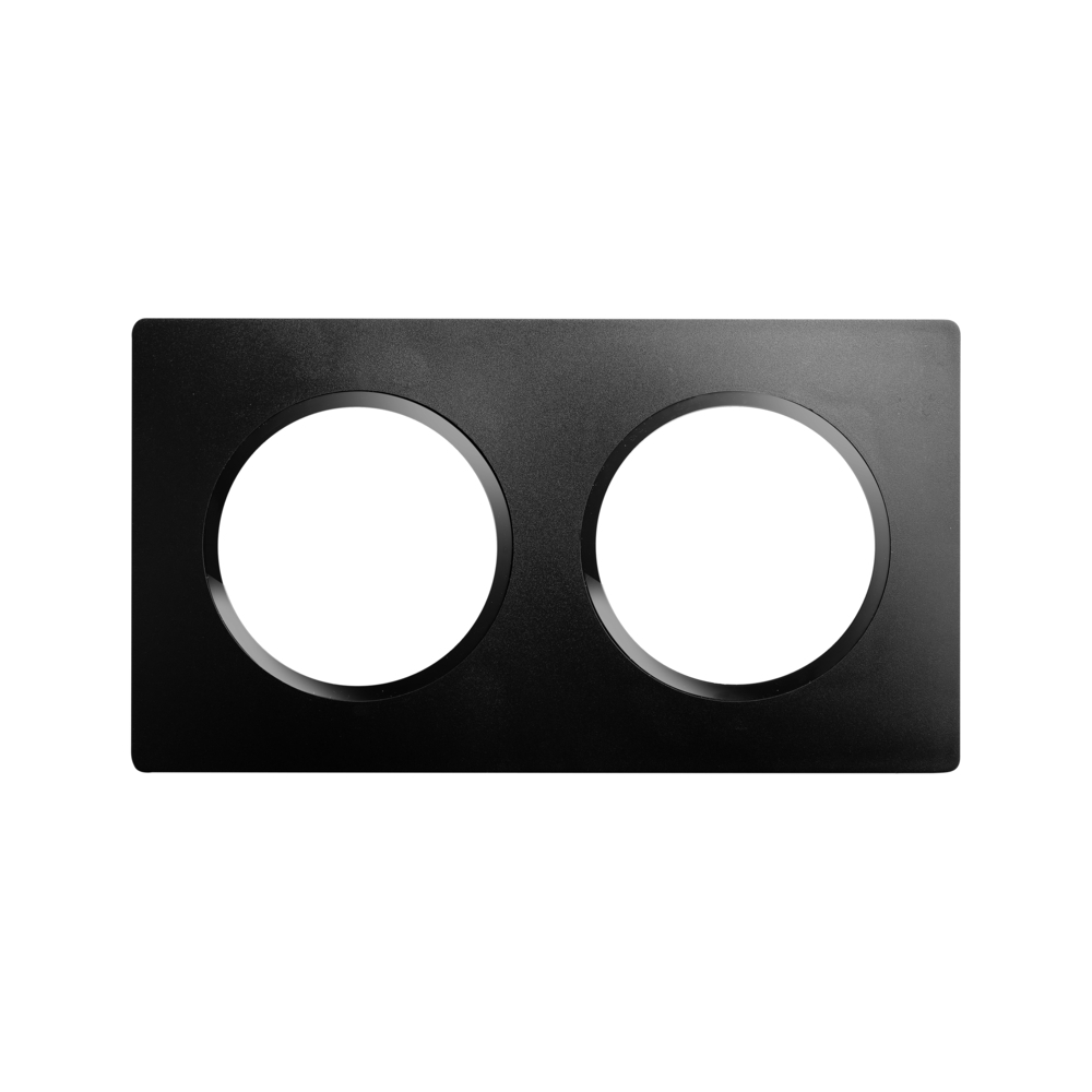 CASUAL EVO PLAQUE DE FINITION 2 POSTES NOIR INTENSE - DEBFLEX - 749629