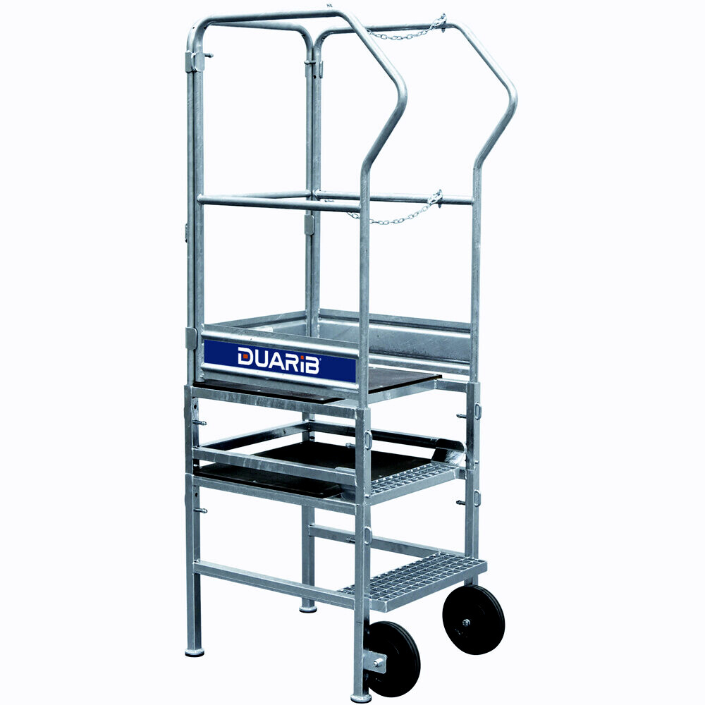 PLATE-FORME INDIVIDUELLE DUARIB CABRI ACIER GALVANISÉ 2 MARCHES AVEC REHAUSSE -18.012