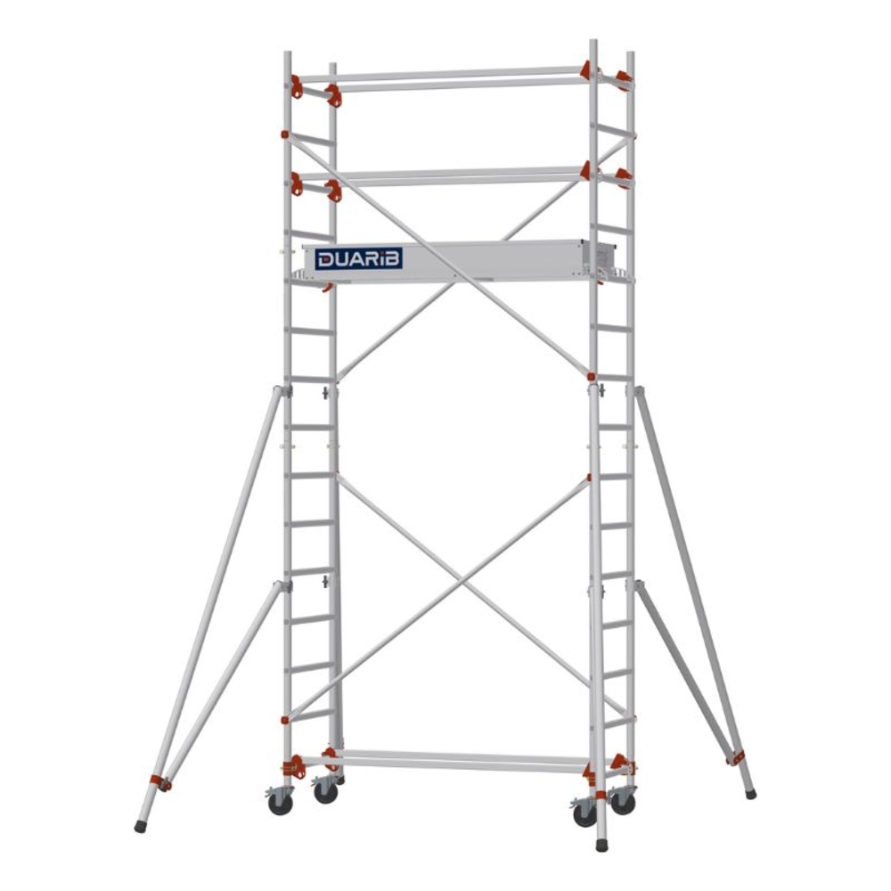 Echafaudage roulant aluminium DUARIB AL165 hauteur travail 4m80 base standard - 613313