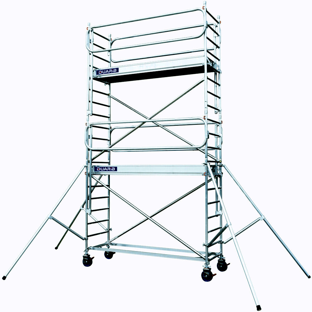 Echafaudage roulant aluminium DUARIB DOCKER2 85 largeur 254 hauteur travail 11m90 lisses/sous lisses  - 7125100