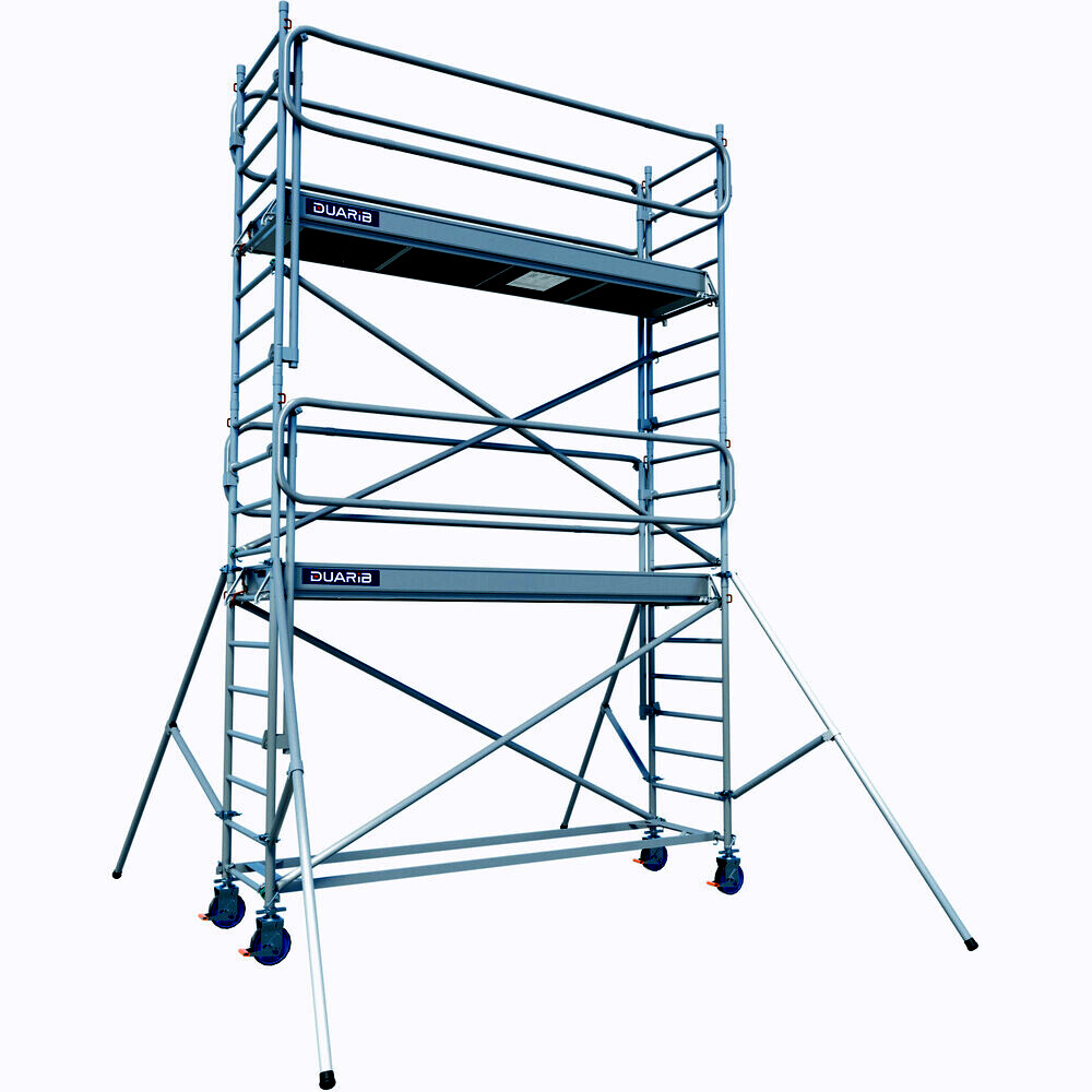 Echafaudage roulant aluminium DUARIB Docker2 85 295 hauteur travail 8,90 m Garde corps EXMDS - 7130072