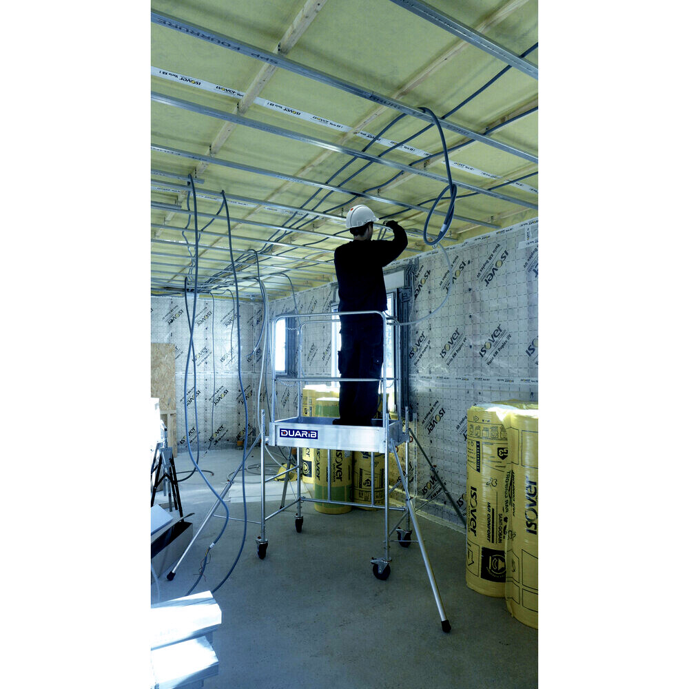 Echafaudage roulant acier Rolly Mini DUARIB hauteur travail 2.90m  - 8010011