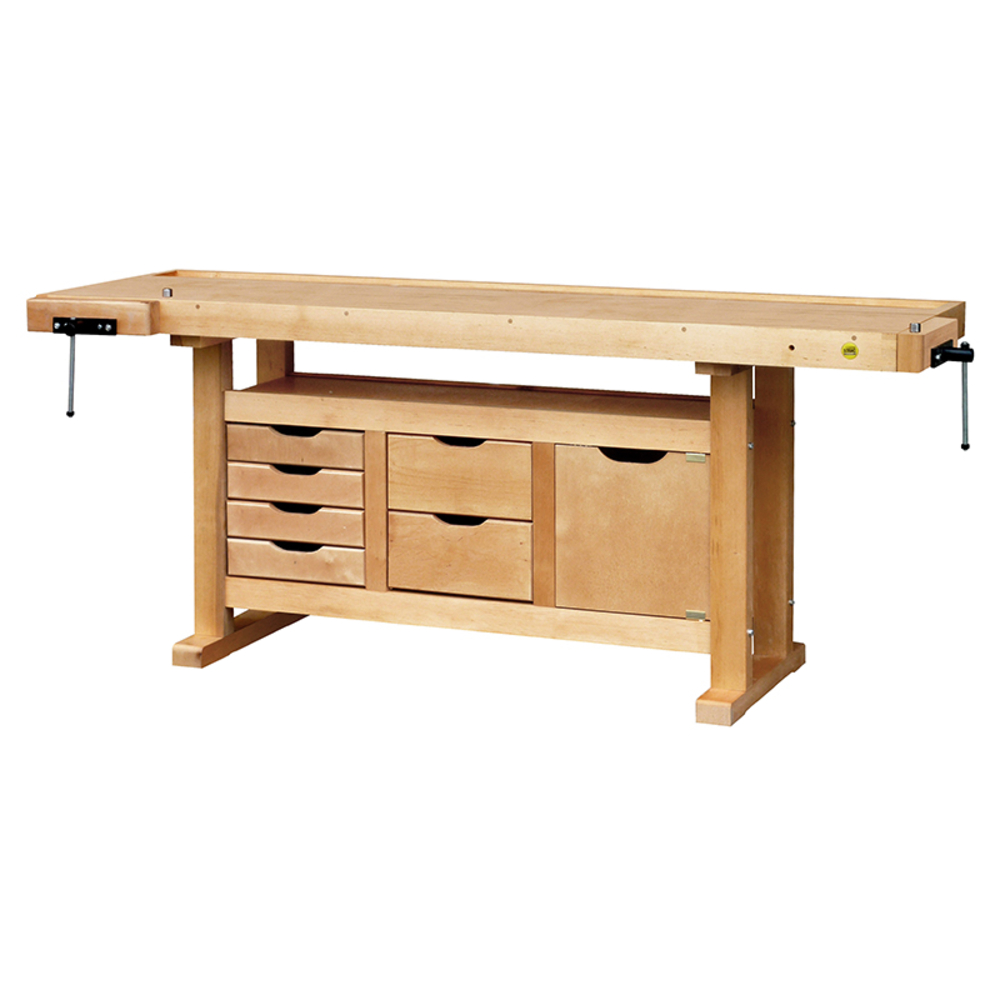 Établi bois 2x0.60m à caisson + 2 presses - Outifrance - 0013202