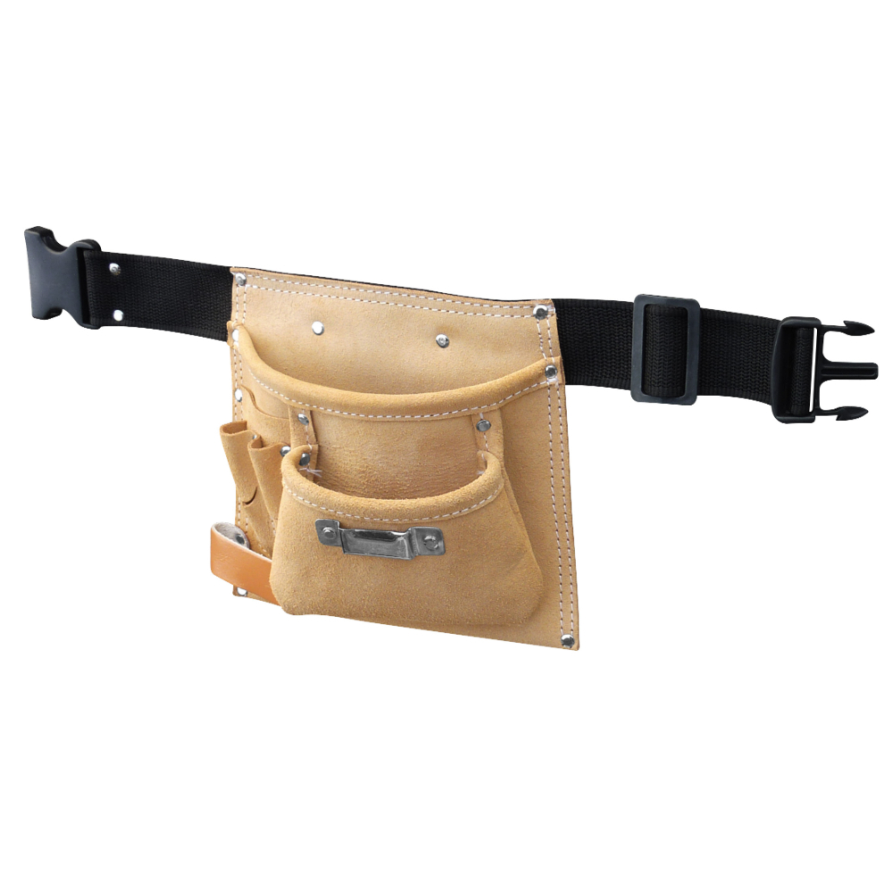 Ceinture à outils cuir avec 5 compartiments - TECHMAN - 2620030