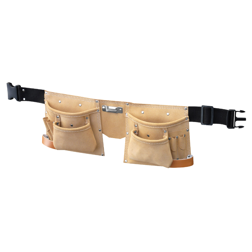 Ceinture à outils 2 poches cuir + 11compartiments - TECHMAN - 2620040