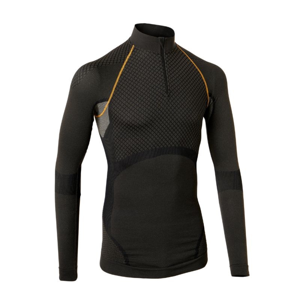 T-SHIRT ACTIV BODY 3 THERMOLACTYL COL ZIPPE NOIR DAMART PRO - 49983