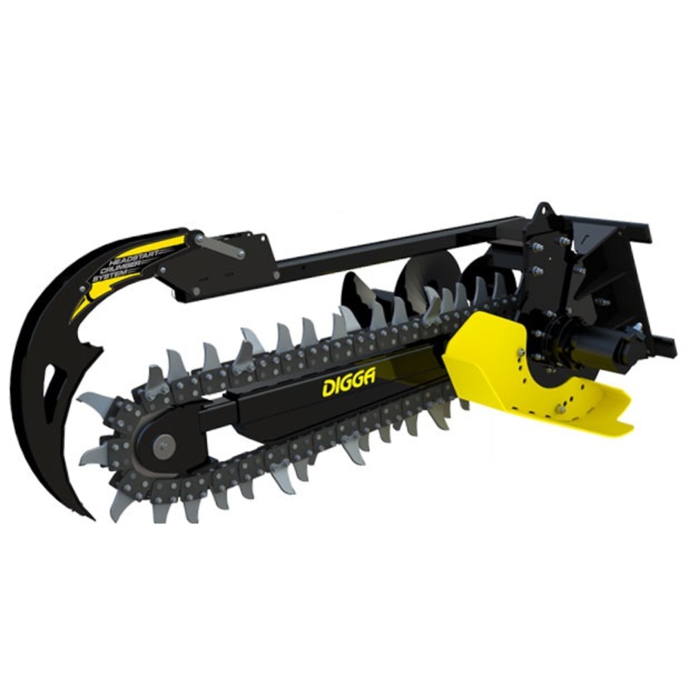 Trancheuse de sol DIGGA BIGFOOT XD HF profondeur max 1500 mm - largeur 150 mm - chaine COMBO sol difficile - BFT2000101