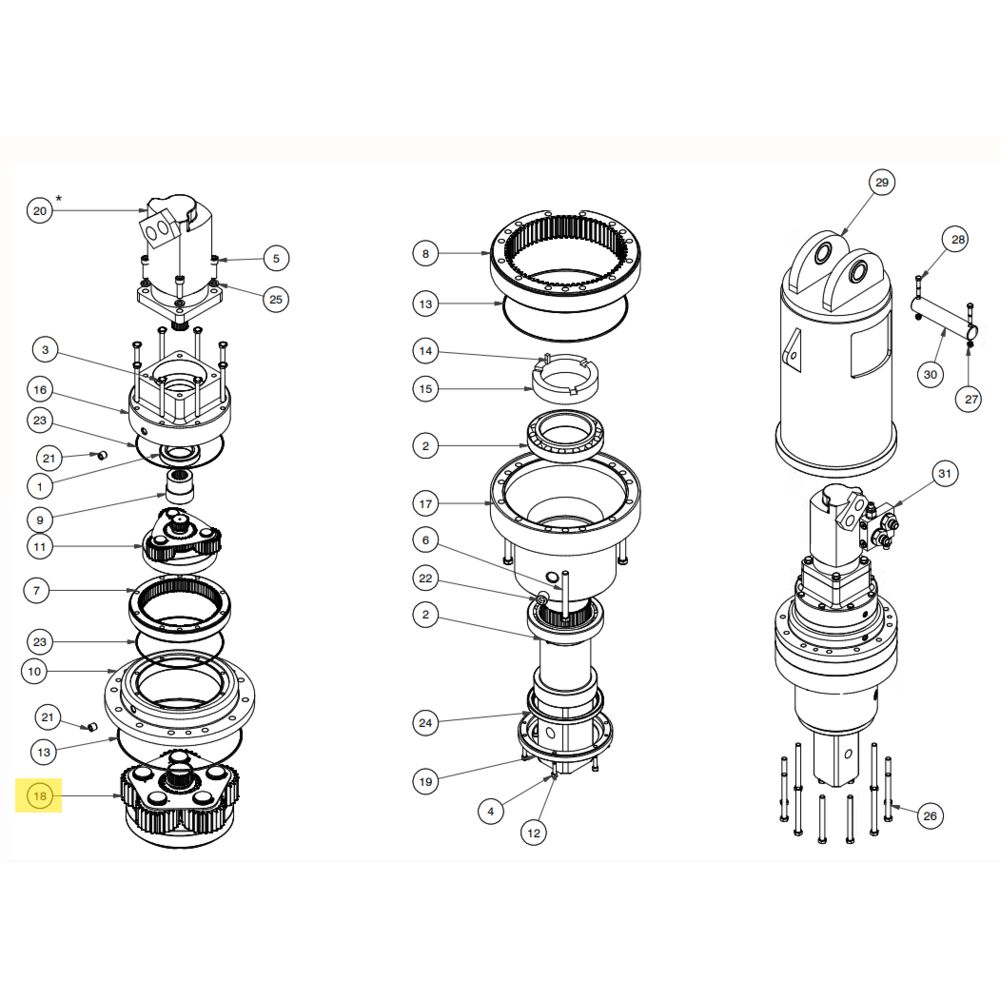 PLATEAU DE PIGNONS DIGGA POUR MOTOREDUCTEURS PD30 / PD50