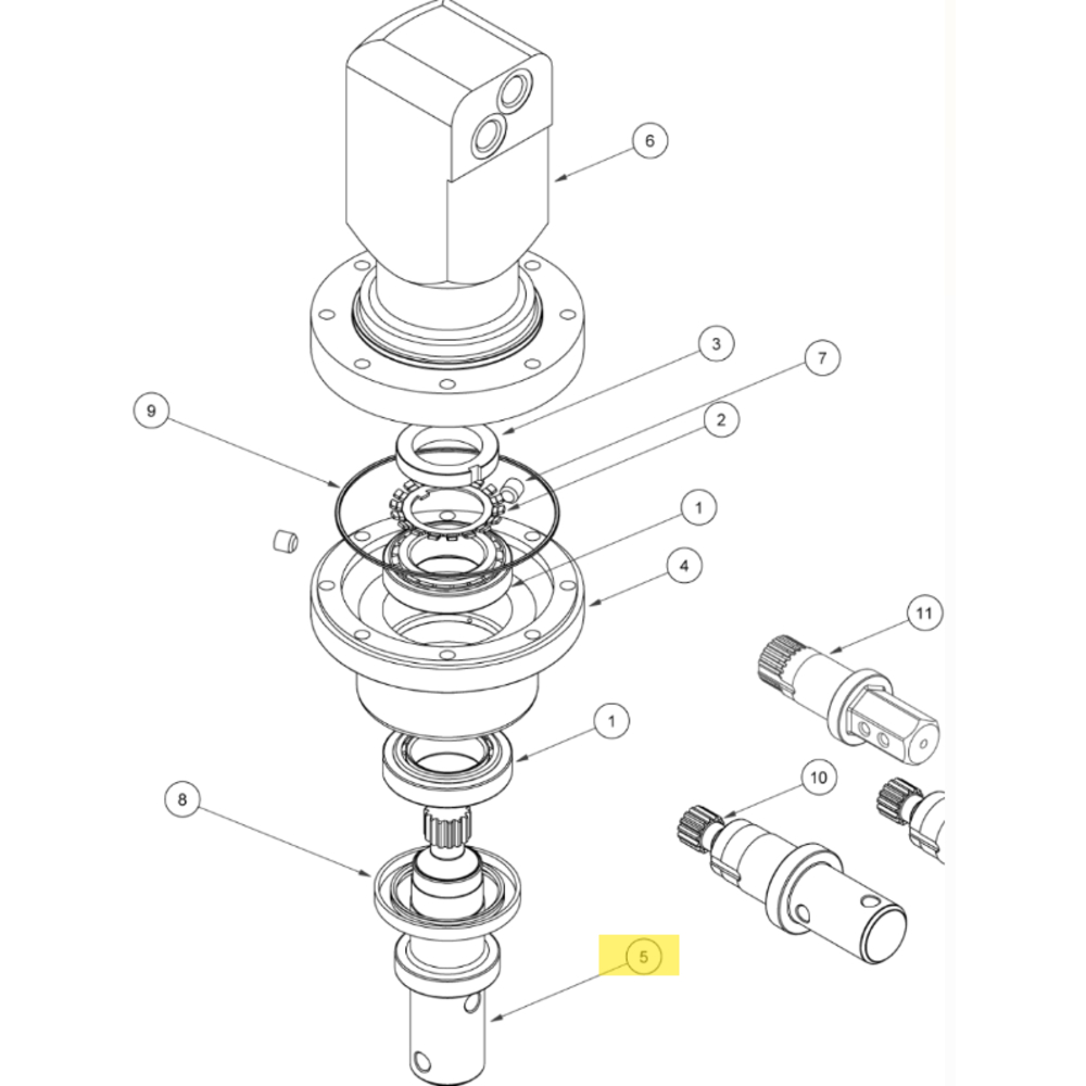 ARBRE DE SORTIE DIGGA PDD-2 GB-003125