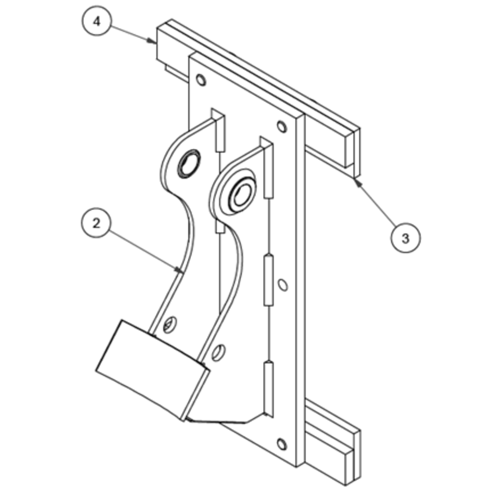 SUPPORT MOTOREDUCTEUR DIGGA du PDD AU PD7 TABLIER MINI CHARGEUR HI-000352