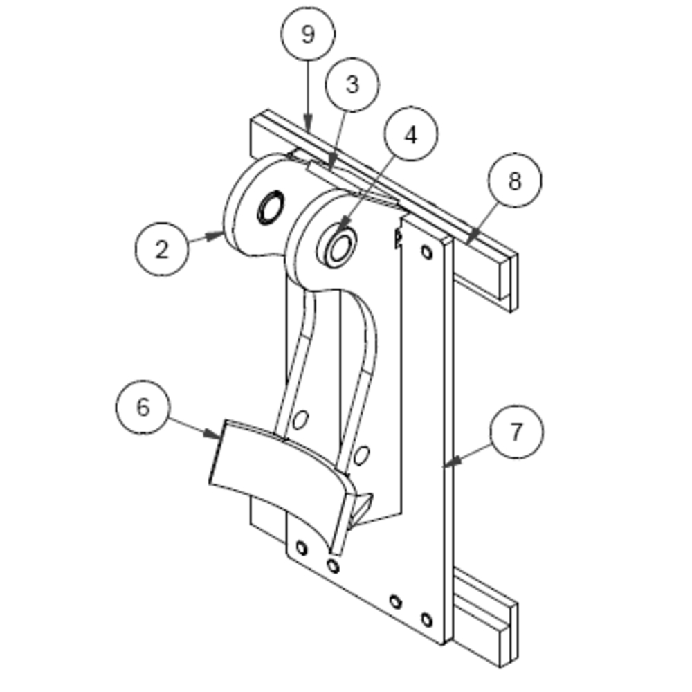 SUPPORT MOTOREDUCTEUR DIGGA PD8 / PD10 TABLIER MINI CHARGEUR HI-000381