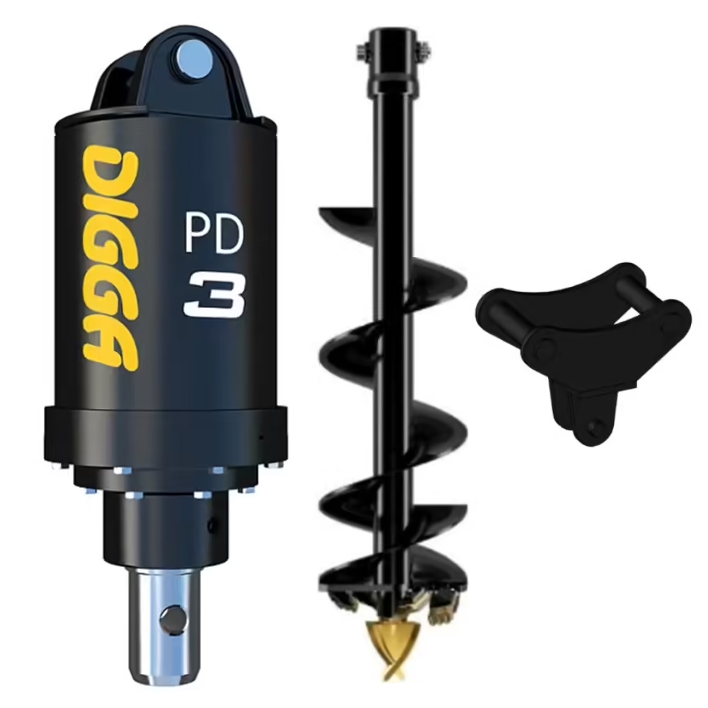 PACK DIGGA TARIERE HYDRAULIQUE PD3-2 AVEC VRILLE 150MM ET SUSPENSION