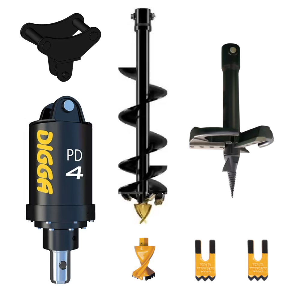 PACK DIGGA TARIERE HYDRAULIQUE PD4-2 PELLES DE 3 A 5 TONNES