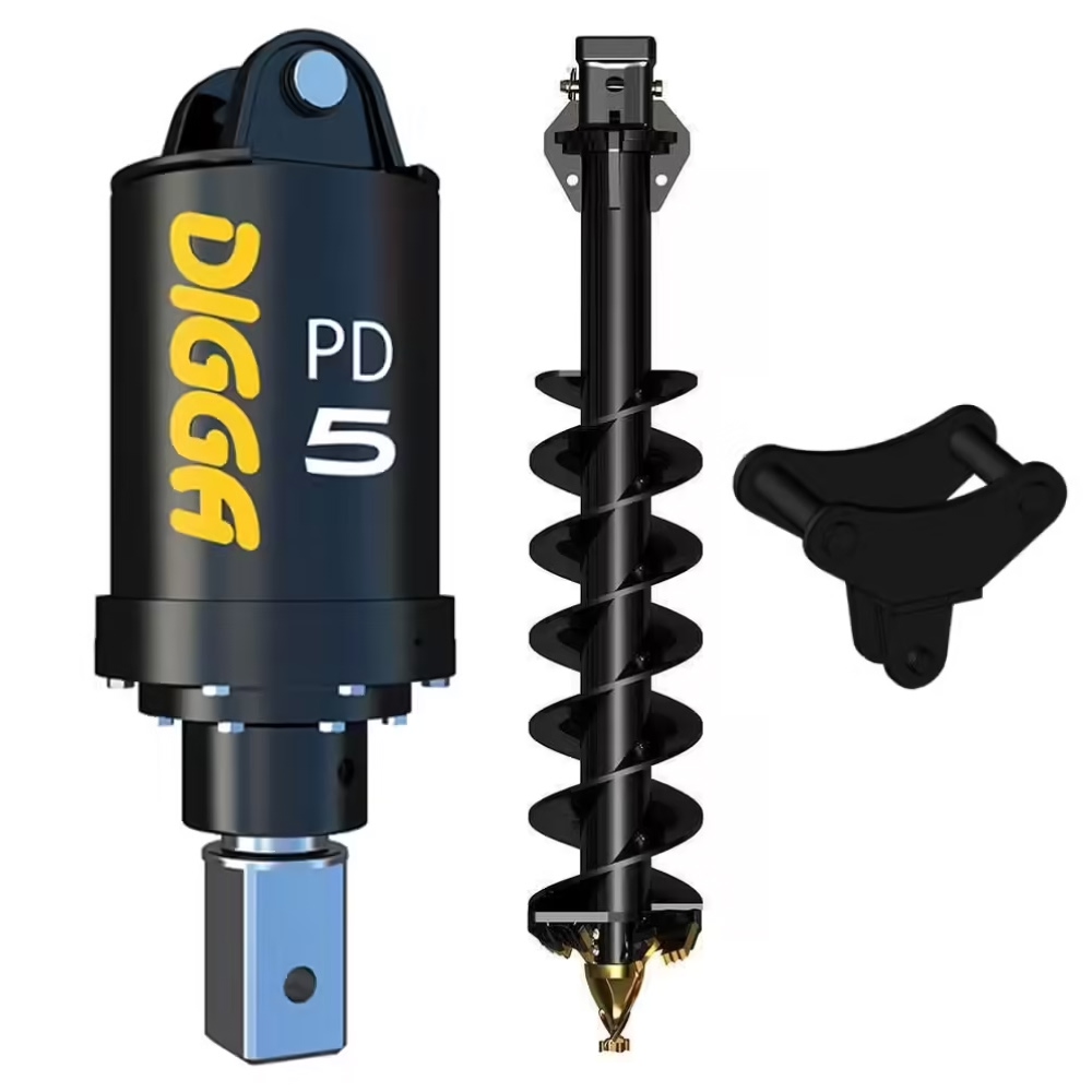 PACK DIGGA TARIERE HYDRAULIQUE PD5-5 AVEC VRILLE 250MM ET SUSPENSION